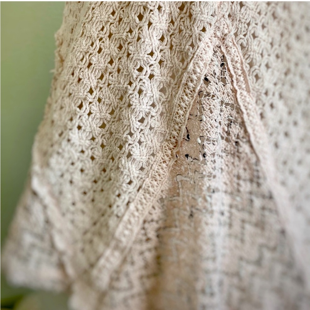 FREE PEOPLE | Blush Pink Open Knit
Racerback Top - Picture 6 of 7